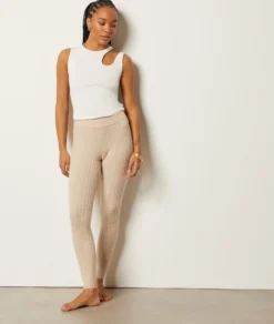 Leggings Mit Zopfmuster BEIGE -Jane Kleidung Geschaft 653057483 c