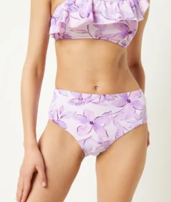 Bikini-Panty, Hohe Taille – Bikiniunterteil MAUVE-FARBENER PRINT -Jane Kleidung Geschaft 653626017 6