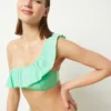 Jané Asymmetrisches Bandeau – Bikinioberteil SELADONGRÜN