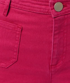 Hose Mit Weitem Schnitt Aus Baumwollmischgewebe GRANATROT -Jane Kleidung Geschaft 653655275 b