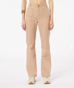 Hose Mit Weitem Schnitt Aus Baumwollmischgewebe BEIGE -Jane Kleidung Geschaft 653655283 c