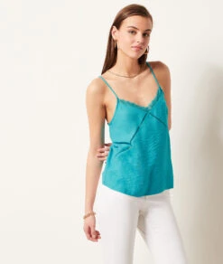 Caraco Mit Spitze Am Ausschnitt TÜRKIS 9 Caraco Mit Spitze Am Ausschnitt TÜRKIS -Jane Kleidung Geschaft 653747430 c