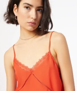 Caraco Mit Spitze Am Ausschnitt ORANGE -Jane Kleidung Geschaft 653747463 b