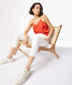 Caraco Mit Spitze Am Ausschnitt ORANGE