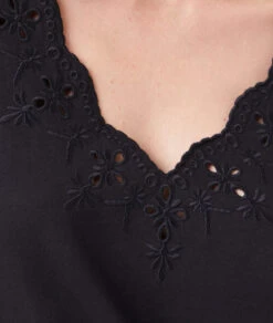 T-Shirt Mit Langen Ärmeln Und Durchbrochenen Details SCHWARZ 8 T-Shirt Mit Langen Ärmeln Und Durchbrochenen Details SCHWARZ -Jane Kleidung Geschaft 653791505 b