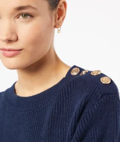 Agatha Pulloverkleid Mit Zopfmuster MARINEBLAU -Jane Kleidung Geschaft 653808325 b