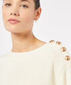 Agatha Kleid Aus Strick In Flechtoptik ECRU -Jane Kleidung Geschaft 653808380 b