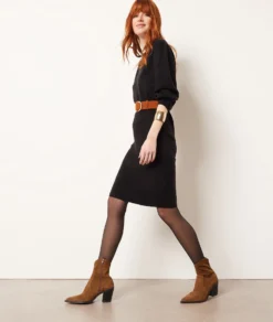 Pulloverkleid SCHWARZ