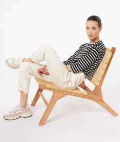 Gestreiftes T-Shirt Mit 3/4-Ärmeln SCHWARZ 7 Gestreiftes T-Shirt Mit 3/4-Ärmeln SCHWARZ -Jane Kleidung Geschaft 653827805 6