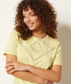 T-Shirt Mit Kurzen Ärmeln, 100 % Baumwolle ANIS -Jane Kleidung Geschaft 653829847 b