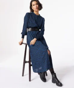 Langes Kleid Mit Print MARINEBLAU -Jane Kleidung Geschaft 653837837 6