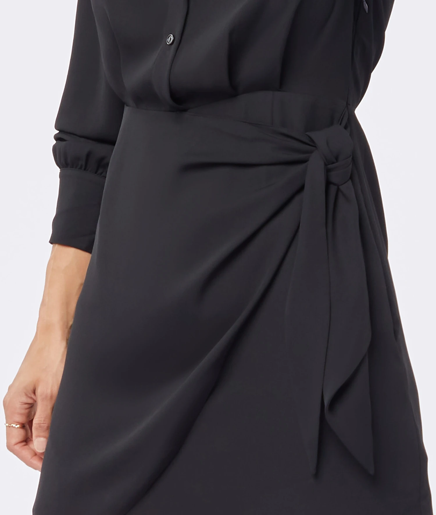 Wickelkleid SCHWARZ 4 Wickelkleid SCHWARZ – Bild 4