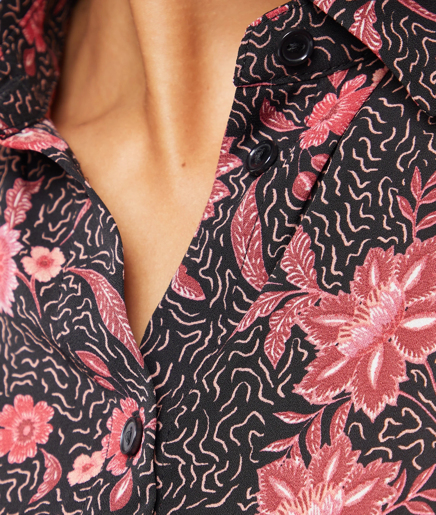 Wickelkleid Mit Print SCHWARZ 4 Wickelkleid Mit Print SCHWARZ – Bild 4