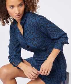 Wickelkleid Mit Print MARINEBLAU -Jane Kleidung Geschaft 653839637 c