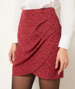 Wickelrock Mit Print ZIEGEL 8 Wickelrock Mit Print ZIEGEL -Jane Kleidung Geschaft 653840669 b