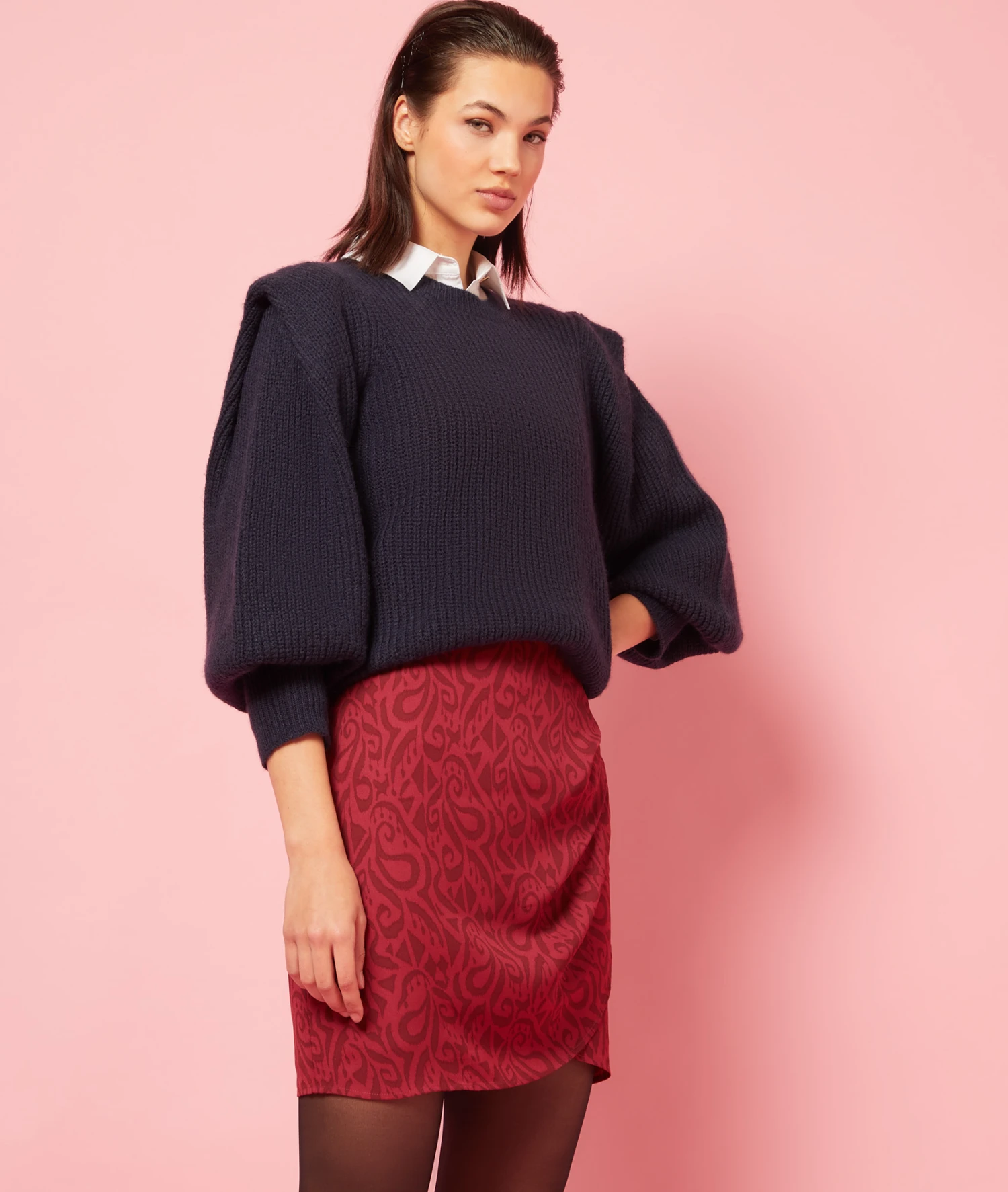 Wickelrock Mit Print ZIEGEL 1 Wickelrock Mit Print ZIEGEL