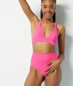 Bikini-Panty Mit Hoher Taille Für Einen Flachen Bauch – Bikiniunterteil FUCHSIA -Jane Kleidung Geschaft 653881372 b scaled