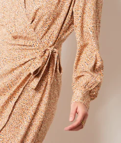 Wickelkleid Mit Print OCKER 7 Wickelkleid Mit Print OCKER -Jane Kleidung Geschaft 653899255 b