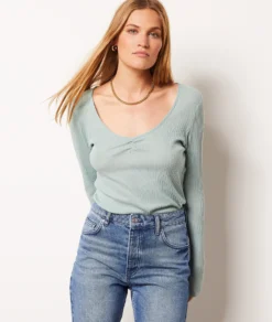 T-Shirt Mit Langen Ärmeln SELADONGRÜN 7 T-Shirt Mit Langen Ärmeln SELADONGRÜN -Jane Kleidung Geschaft 653933938 6