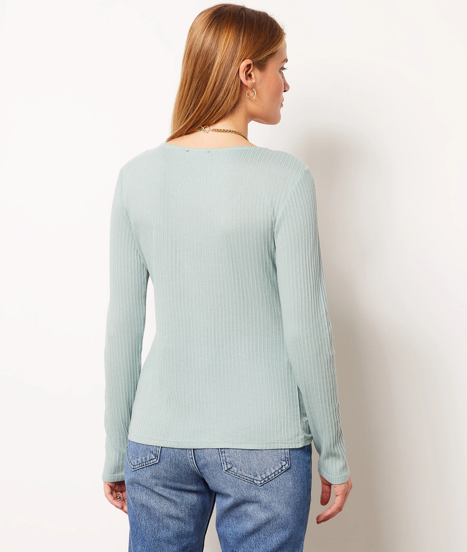 T-Shirt Mit Langen Ärmeln SELADONGRÜN 2 T-Shirt Mit Langen Ärmeln SELADONGRÜN – Bild 2