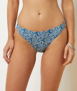 Emma Bikiniunterteil – Bikini-Panty Aus Liberty-Gewebe BLAU GRÜN