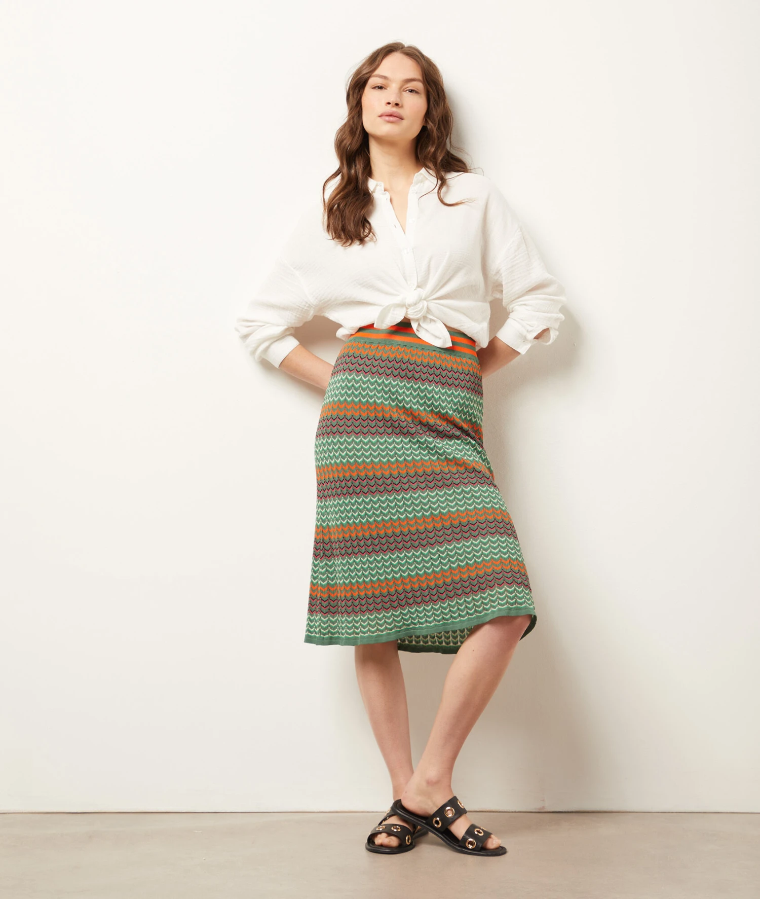 Rock Aus Strick GRÜN 1 Rock Aus Strick GRÜN