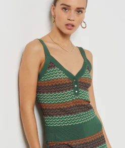 Top Aus Durchbrochenem Strick GRÜN -Jane Kleidung Geschaft 653966040 b