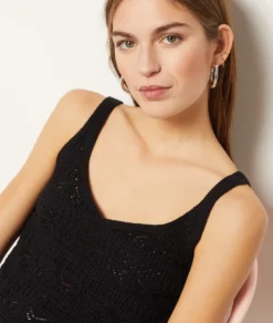 Häkel-Top 100 % Baumwolle SCHWARZ -Jane Kleidung Geschaft 653969405 b