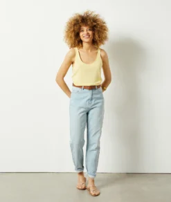 Top Aus Leinenmischgewebe HELLGELB 7 Top Aus Leinenmischgewebe HELLGELB -Jane Kleidung Geschaft 653982050 6