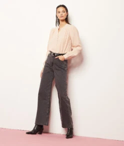 Weit Geschnittene Jeans ANTHRAZIT -Jane Kleidung Geschaft 653987204 c