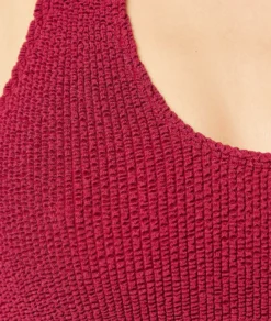 BH Aus Dehnbarem Material – Bikinioberteil GRANATROT -Jane Kleidung Geschaft 653987475 b