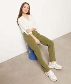 Hose Im Zigarettenschnitt KHAKI