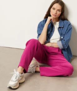 Hose Im Zigarettenschnitt FUCHSIA -Jane Kleidung Geschaft 653989372 c