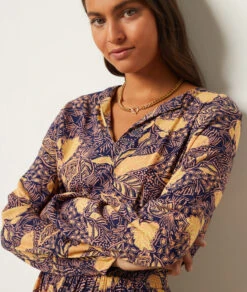 Kleid Mit Print MARINEBLAU -Jane Kleidung Geschaft 653990837 b