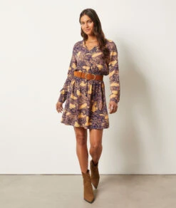 Kleid Mit Print MARINEBLAU