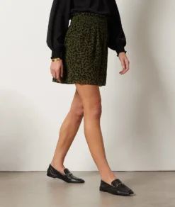 Fließender Rock Mit Print KHAKI -Jane Kleidung Geschaft 653994316 b