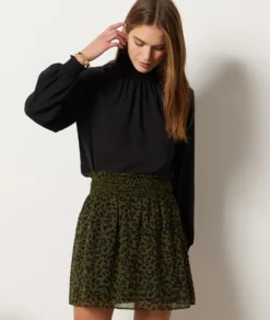 Fließender Rock Mit Print KHAKI -Jane Kleidung Geschaft 653994316 c