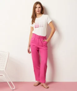 T-Shirt Mit Kurzen Ärmeln, 100 % Baumwolle ECRU -Jane Kleidung Geschaft 653994580 6