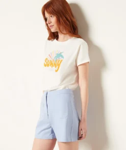 T-Shirt Mit Kurzen Ärmeln, 100 % Baumwolle SONNENGELB 7 T-Shirt Mit Kurzen Ärmeln, 100 % Baumwolle SONNENGELB -Jane Kleidung Geschaft 653995454 6