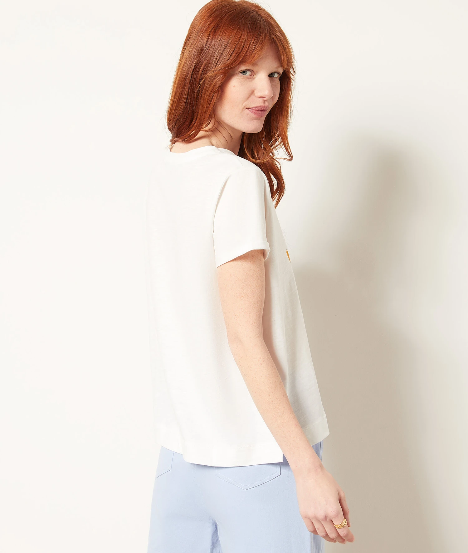 T-Shirt Mit Kurzen Ärmeln, 100 % Baumwolle SONNENGELB 2 T-Shirt Mit Kurzen Ärmeln, 100 % Baumwolle SONNENGELB – Bild 2