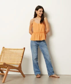 Caraco Aus Leinenmischgewebe BUTTERBLUME