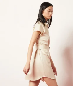 Kleid Mit Gürtel ECRU -Jane Kleidung Geschaft 653997780 6