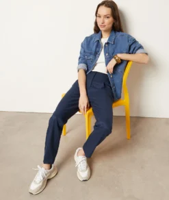 Gerade Geschnittene Hose MARINEBLAU -Jane Kleidung Geschaft 654000525 6