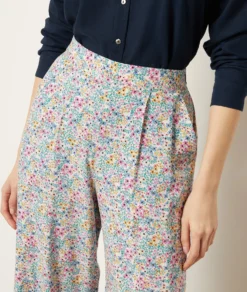 Fließende, Weit Geschnittene Hose BLAUGRÜN -Jane Kleidung Geschaft 654002336 b