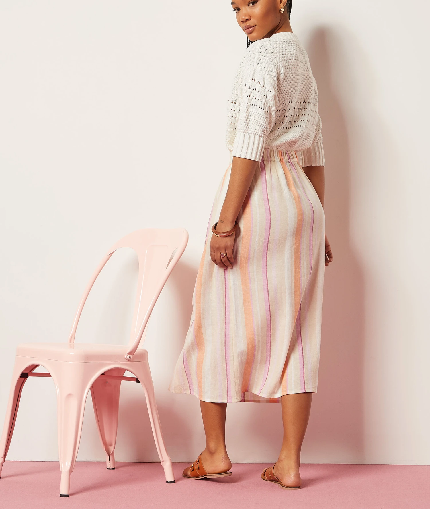 Solo Langer Rock Aus Leinenmischgewebe KORALLE 2 Solo Langer Rock Aus Leinenmischgewebe KORALLE – Bild 2