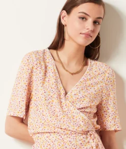 Wickelkleid Mit Print KORALLE -Jane Kleidung Geschaft 654006006 b