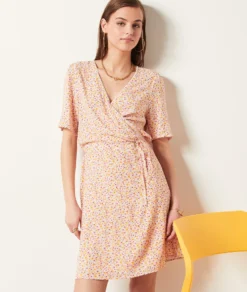 Wickelkleid Mit Print KORALLE -Jane Kleidung Geschaft 654006006 c