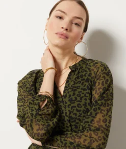 Fließendes Kleid Mit Print SCHWARZ -Jane Kleidung Geschaft 654008316 b