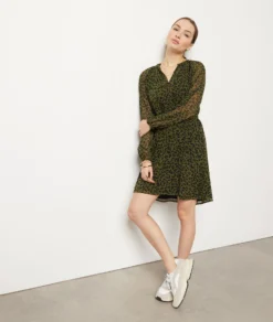 Fließendes Kleid Mit Print SCHWARZ -Jane Kleidung Geschaft 654008316 c