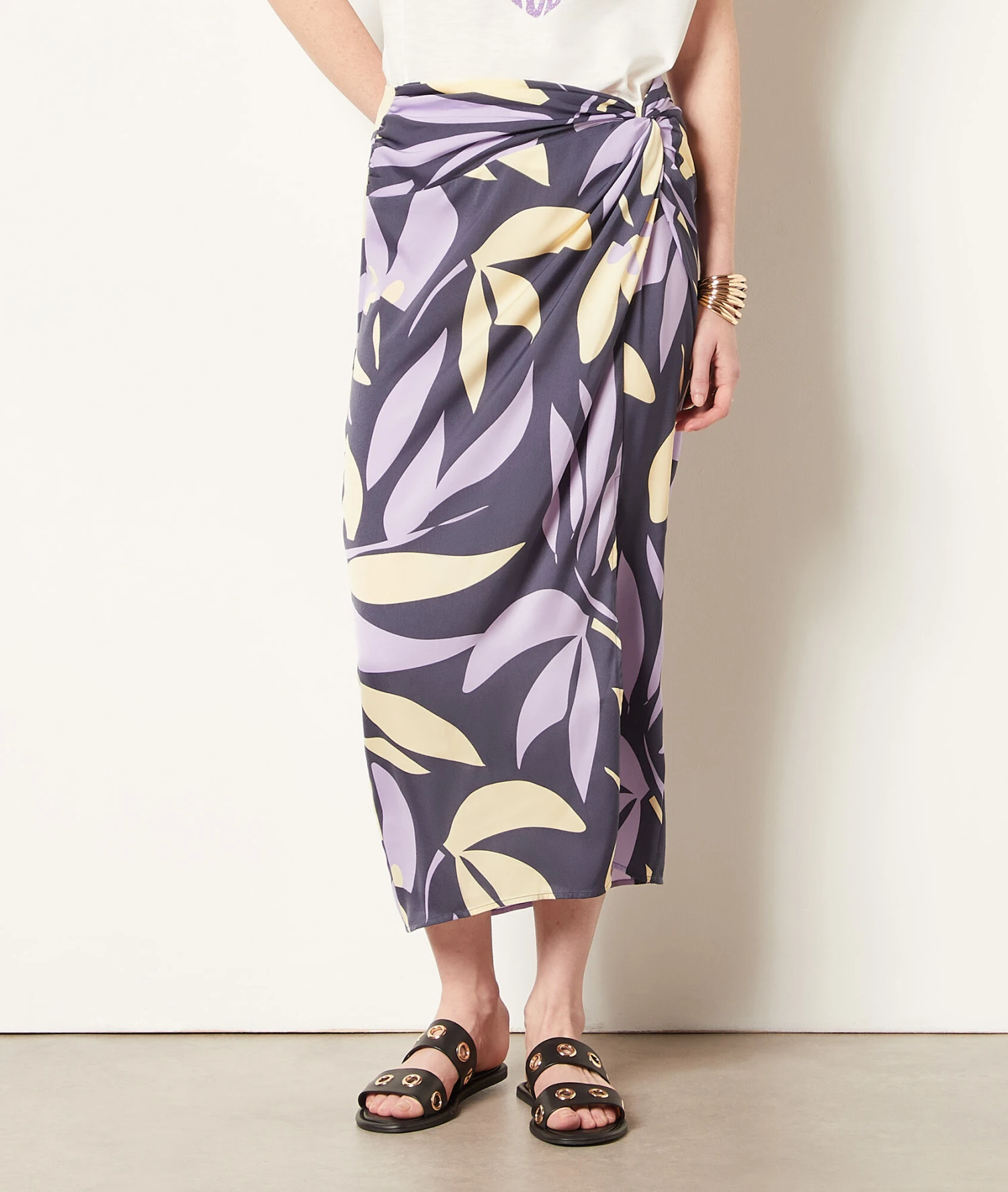 Langer Rock Mit Print LILA 3 Langer Rock Mit Print LILA – Bild 3